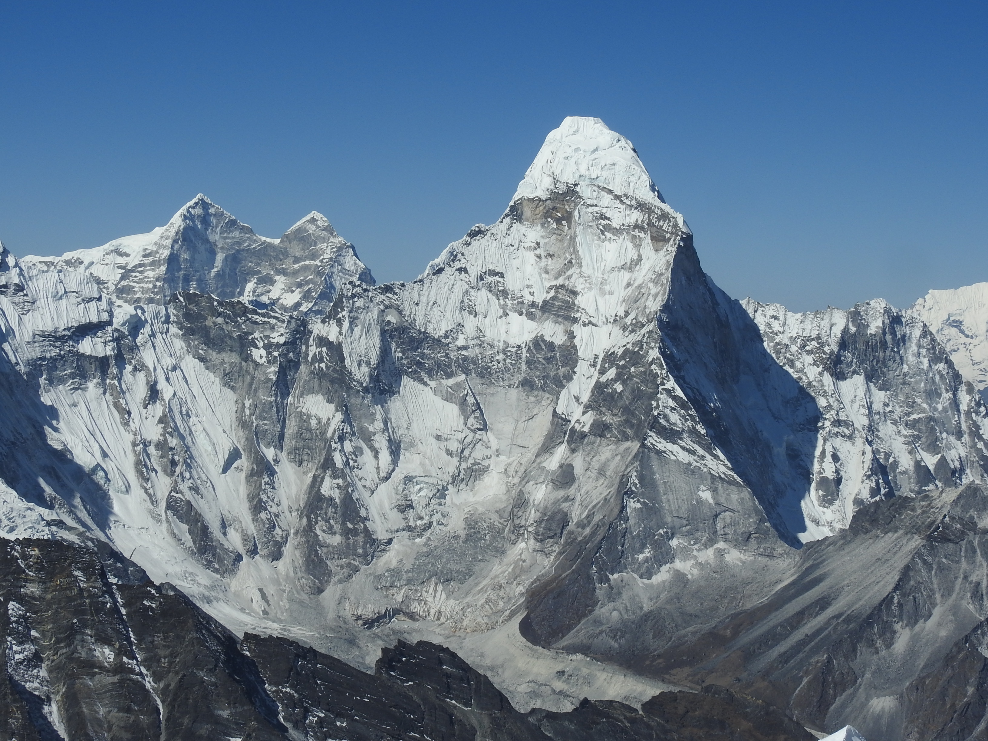 Kantenga and Ama Dablam view from Chukung Ri