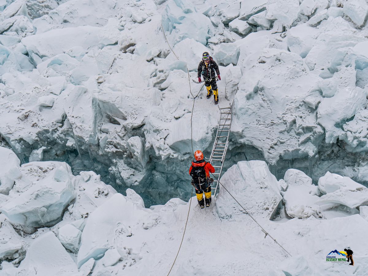 crossing khumbu icefall