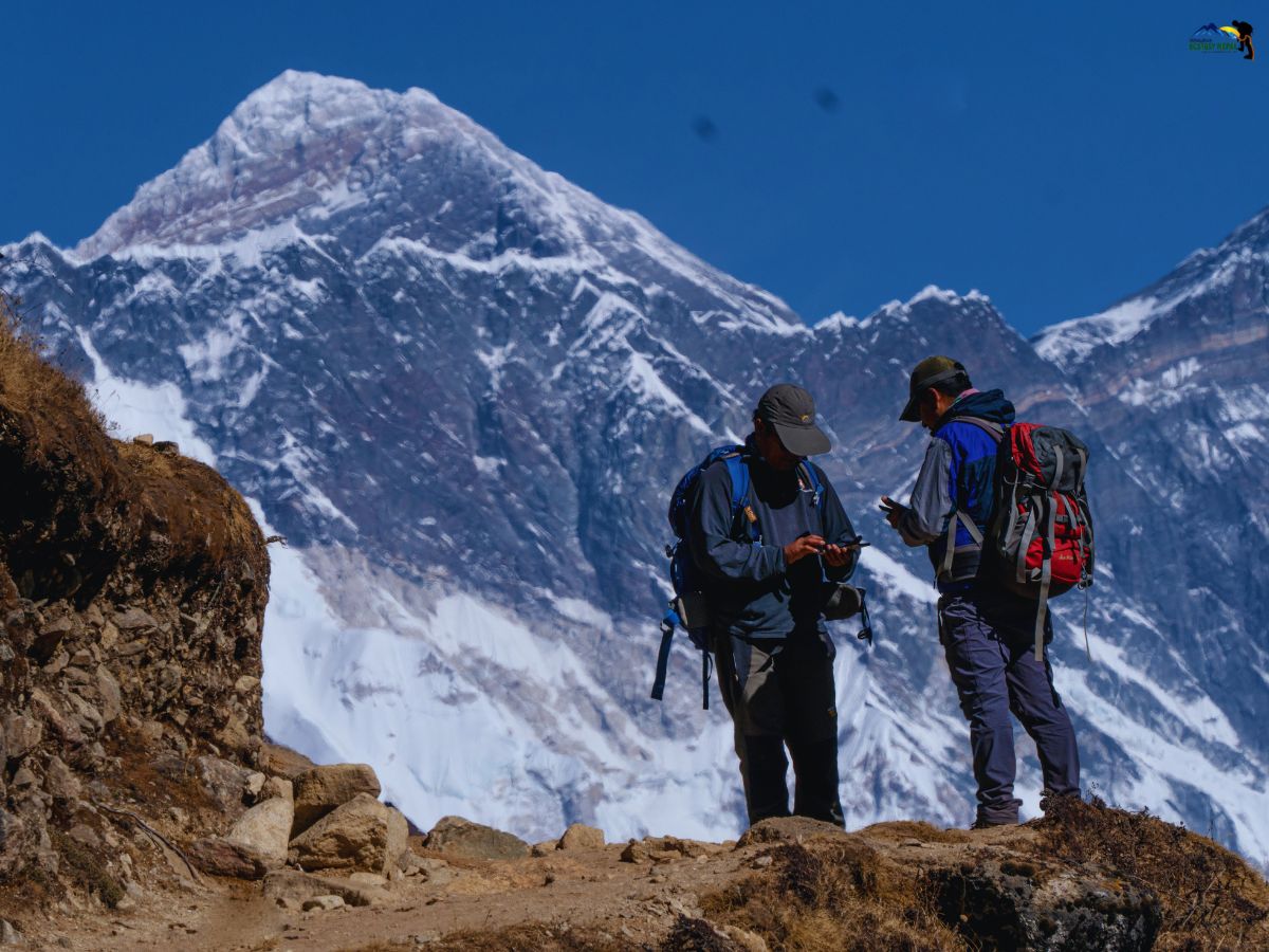 everest view during lhotse expedition