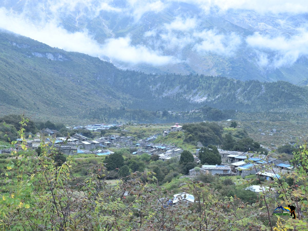 samagaun village in manaslu circuit trek