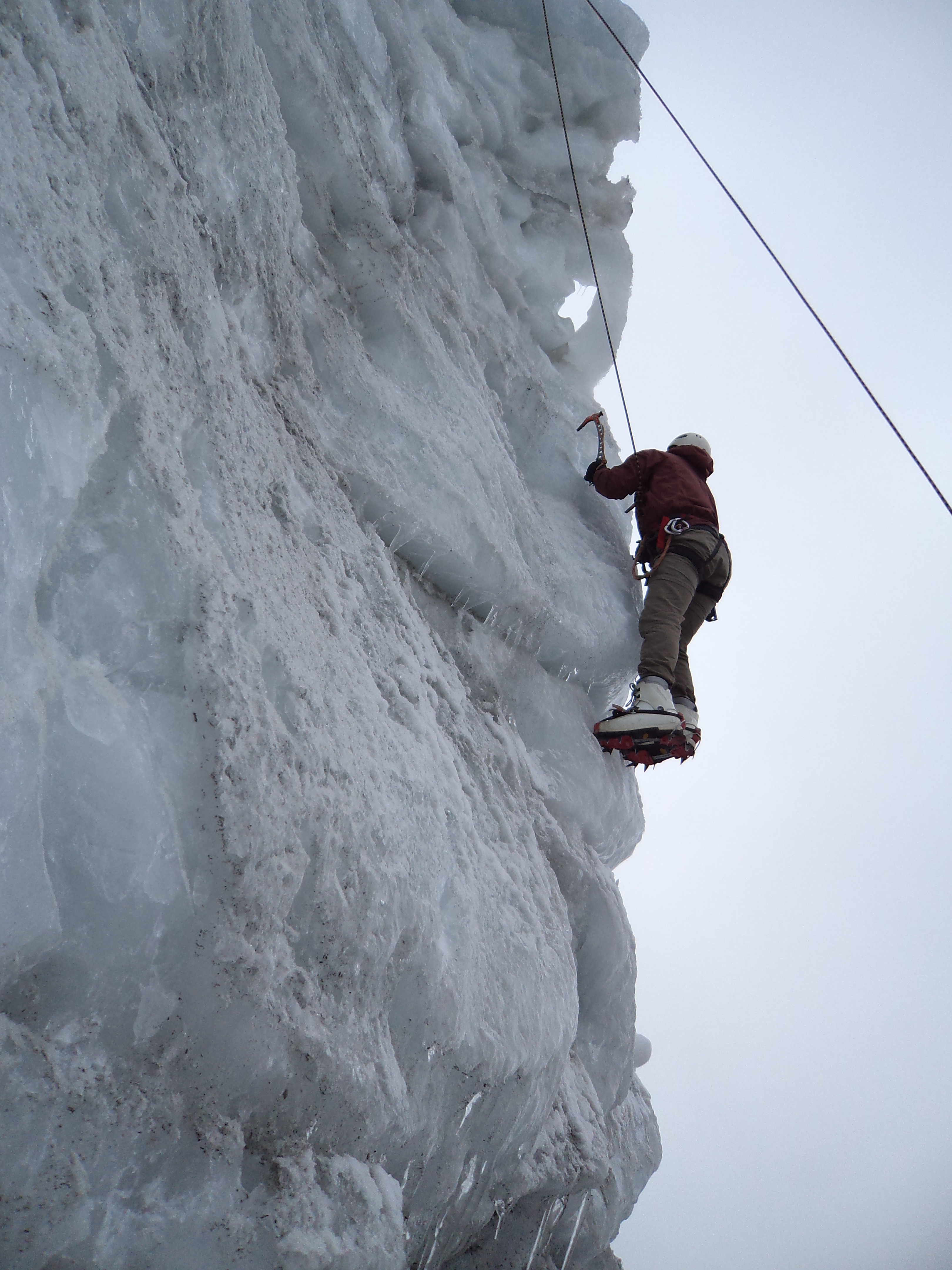 Vertical Ice Climbing Traning on Island Peak