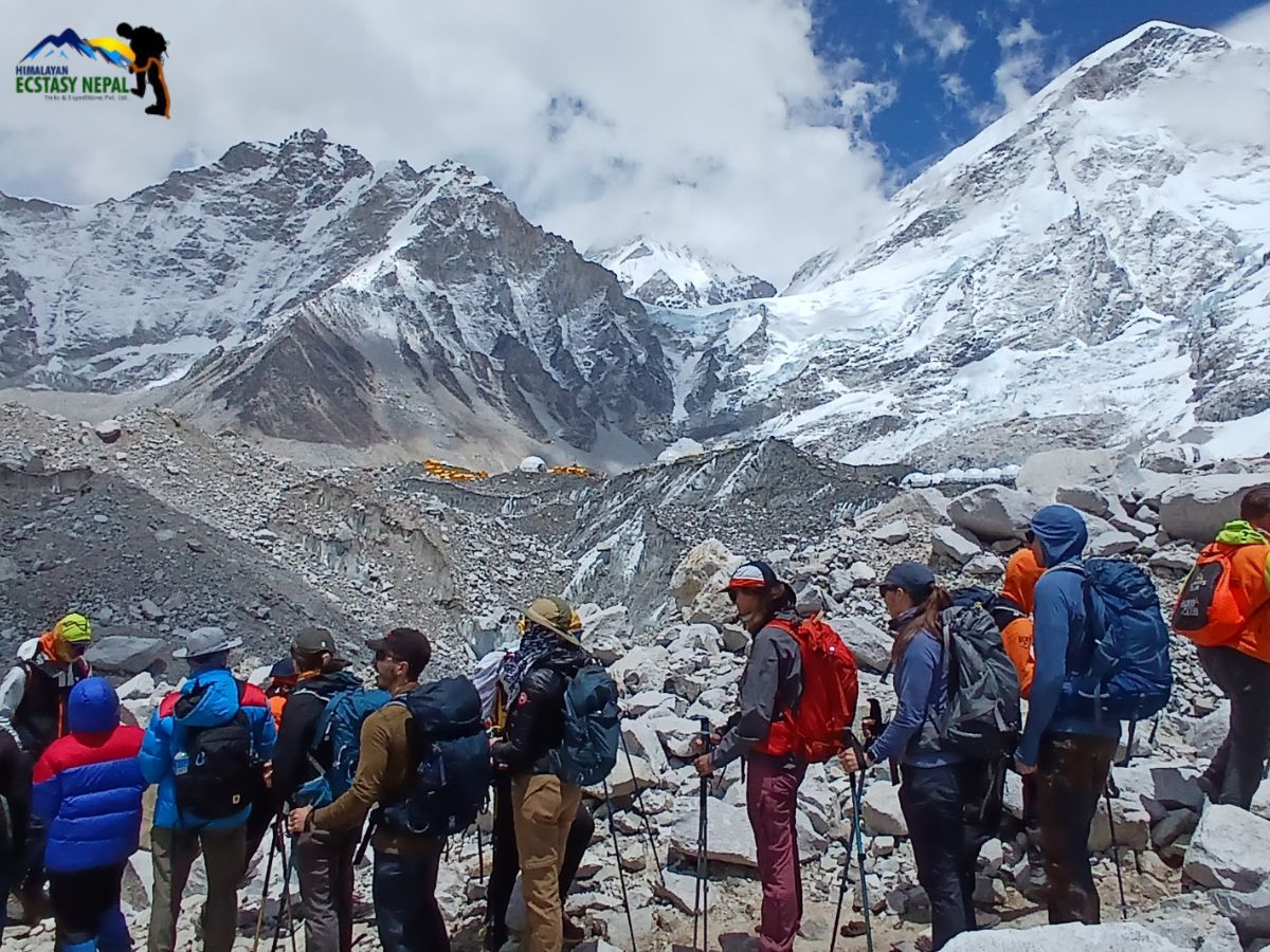 on the way to gorakshep in ebc