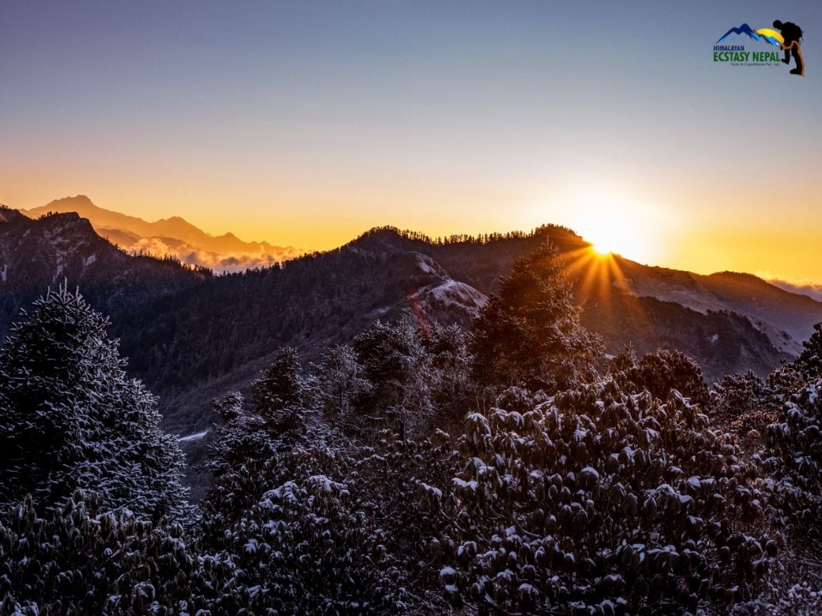 sunrise view from poon hill