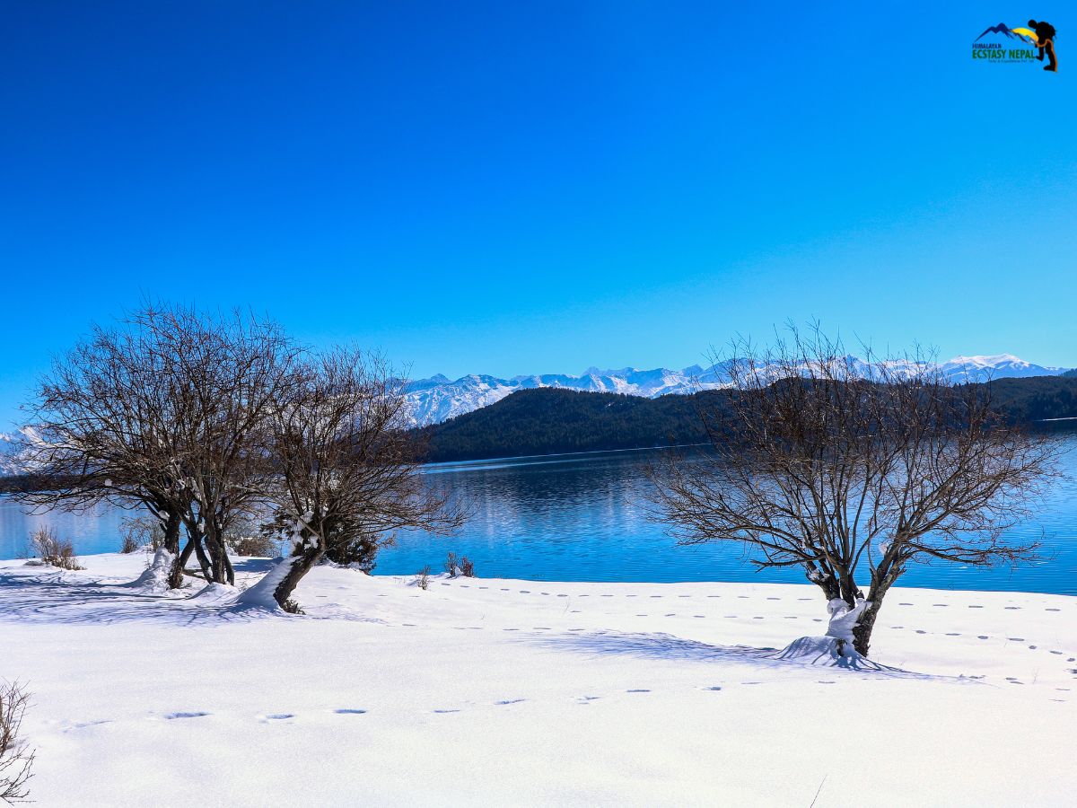 snow in rara lake